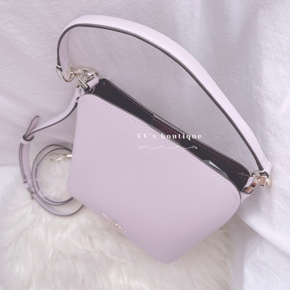 NWT Kate Spade Darcy Small Leather Bucket Bag Lilac Moon Purple WKR00439 RARE - Picture 2 of 9